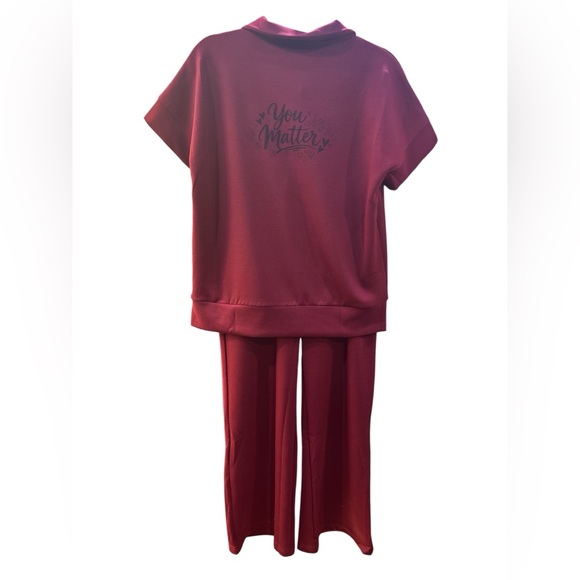 Zenana Pants - Zenana SCUBA HIGH NECK HALF ZIP TOP & PANTS SET
